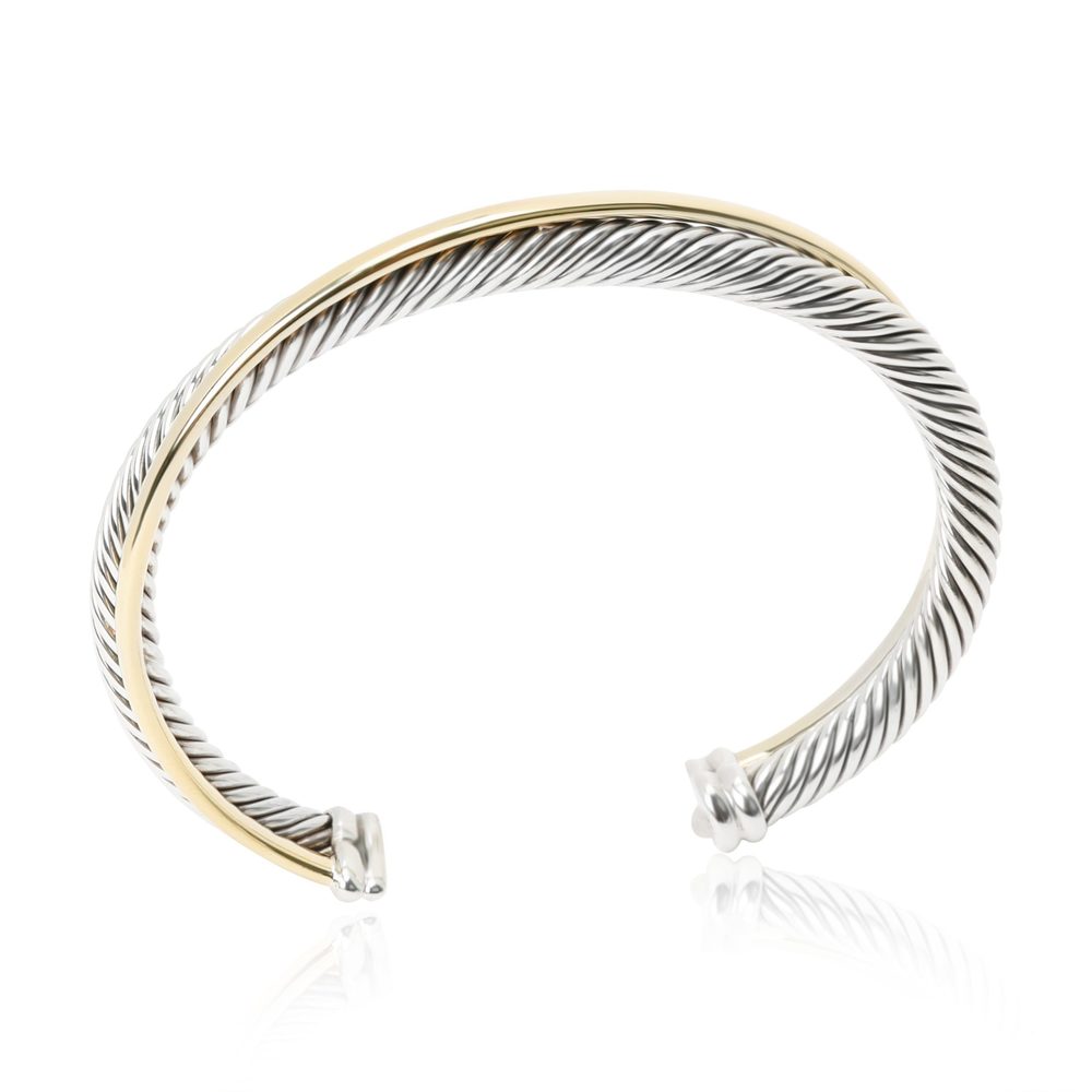 David Yurman Crossover Bracelet in 18K Yellow Gold & Sterling Silver - Picture 2 of 3